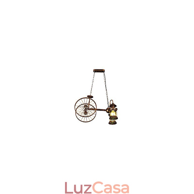 Lustre de metal rústico estilo chalé vintage retrô country globo pintura característica para designers de estilo mini