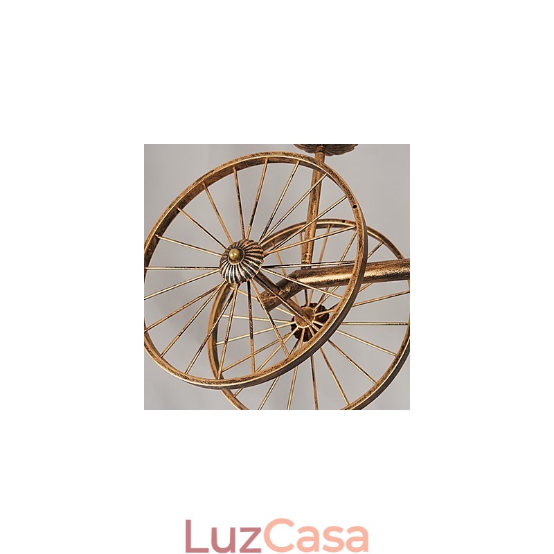 Lustre de metal rústico estilo chalé vintage retrô country globo pintura característica para designers de estilo mini