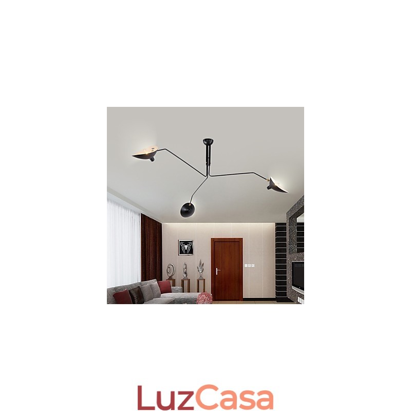 Pintura Contemporânea Moderna Destaque para Designers Lustre de Metal