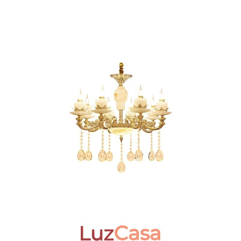 Lustre de cristal de liga de zinco estilo europeu para casa