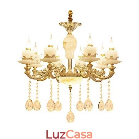 Lustre de cristal de liga de zinco estilo europeu para casa Lustre de cristal de liga de zinco estilo europeu para casa