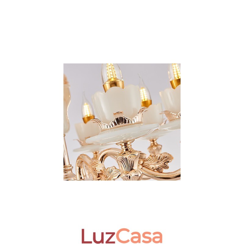 Lustre de cristal de liga de zinco estilo europeu para casa