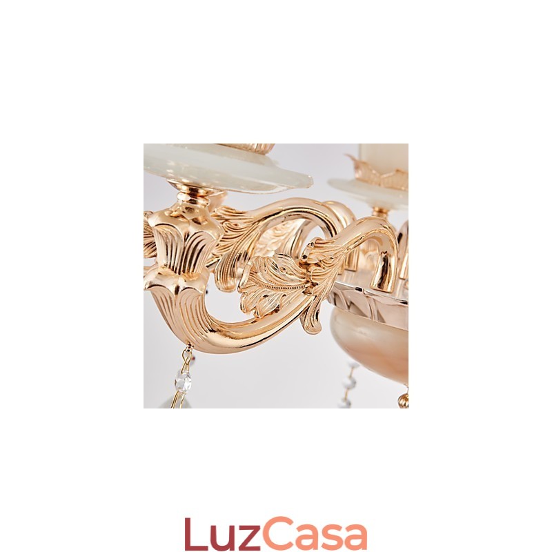 Lustre de cristal de liga de zinco estilo europeu para casa