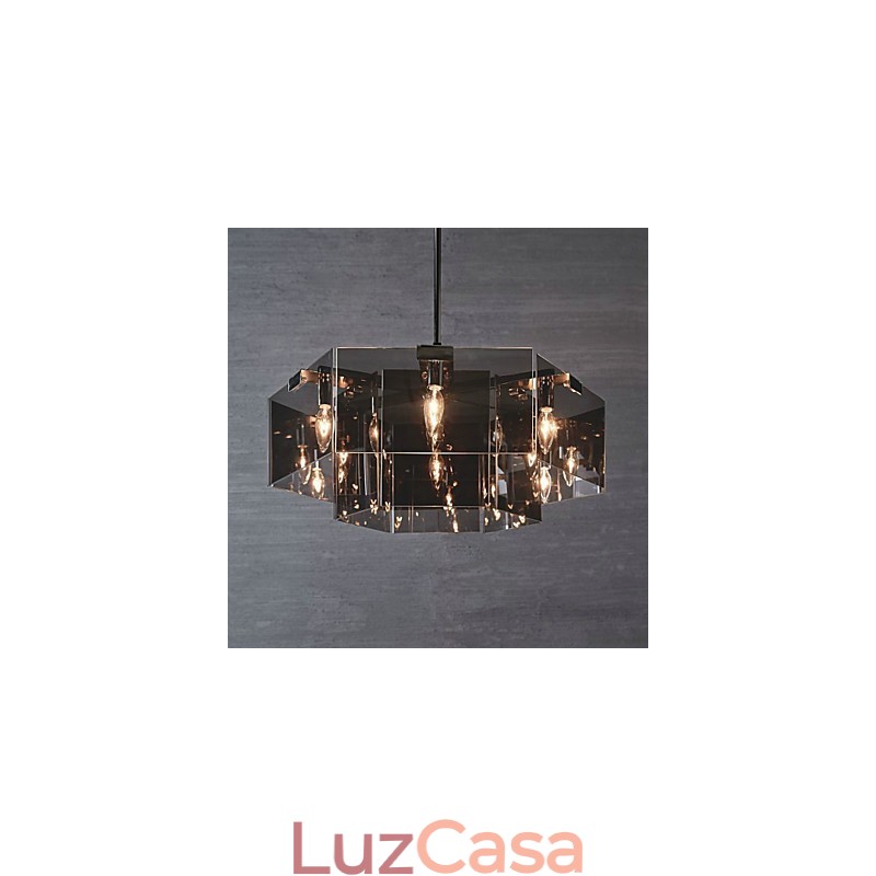 Pintura rústica Lodge Feature para designers Metal Indoor 6 lâmpadas Chandelier