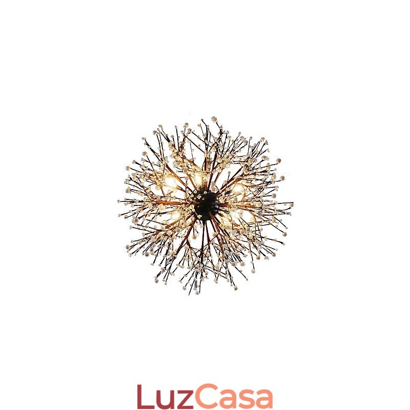 Lustre moderno de fogos de artifício, ferro forjado vintage com 8 luzes, lustre, ilha, iluminação pendente, luz de teto