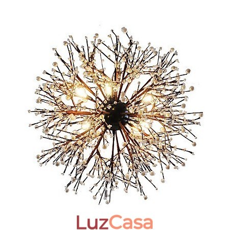 Lustre moderno de fogos de artifício, ferro forjado vintage com 8 luzes, lustre, ilha, iluminação pendente, luz de teto Lustre moderno de fogos de artifício, ferro forjado vintage com 8 luzes, lustre, ilha, iluminação pendente, luz de teto