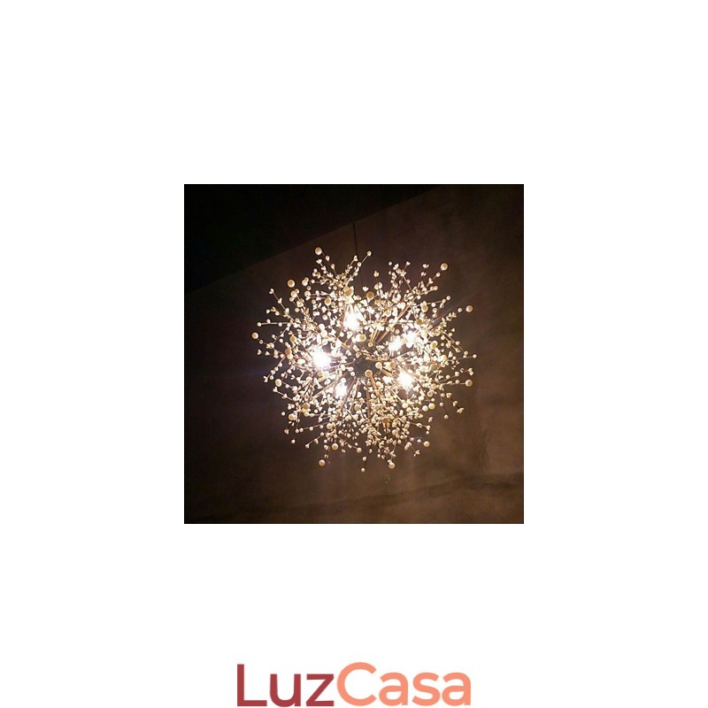 Lustre moderno de fogos de artifício, ferro forjado vintage com 8 luzes, lustre, ilha, iluminação pendente, luz de teto