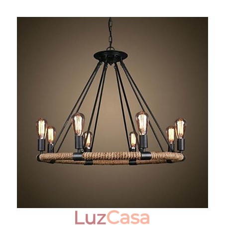 Tradicional clássico rústico lodge vintage retro country pintura metal pingente luz