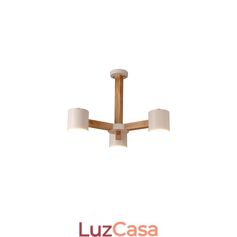 3 Luzes Lustre Moderno Contemporâneo Tradicional Clássico Vintage Country Madeira Característica para Madeira