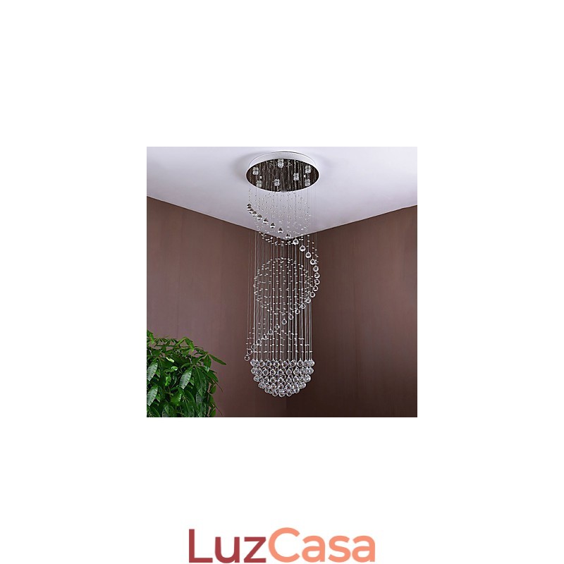 Lustre de teto de cristal, luminária pendente, luminárias suspensas para interiores, para escadas