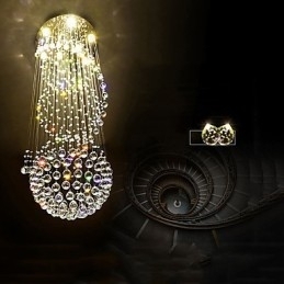Lustre de teto de cristal, luminária pendente, luminárias suspensas para interiores, para escadas