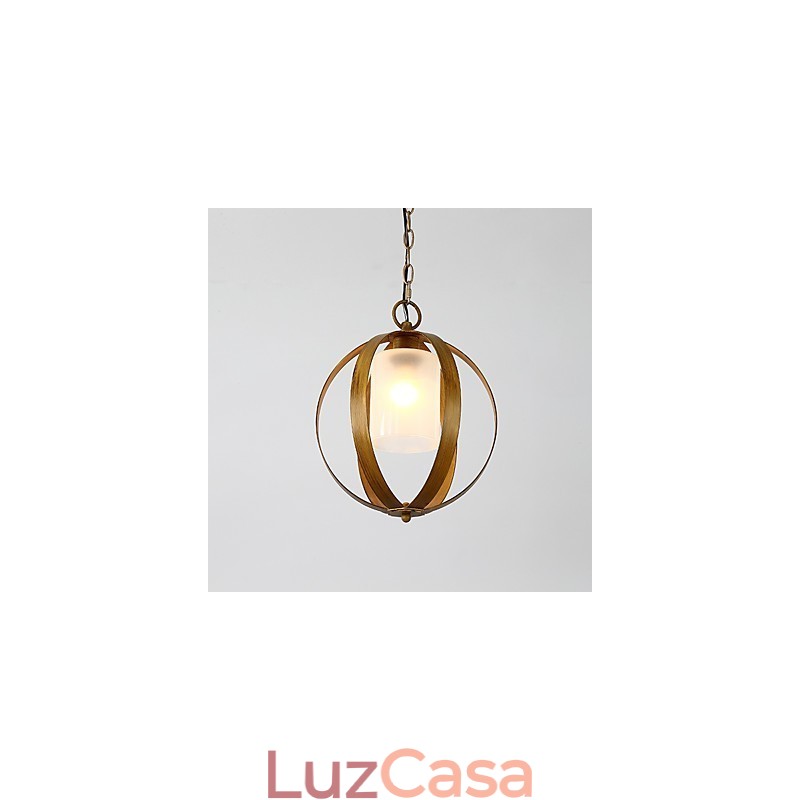 Loft Metal Amercian Estilo Industrial Pintura Cor com Vidro Lustre Europeu Lâmpada Pendente Decorativa Interna