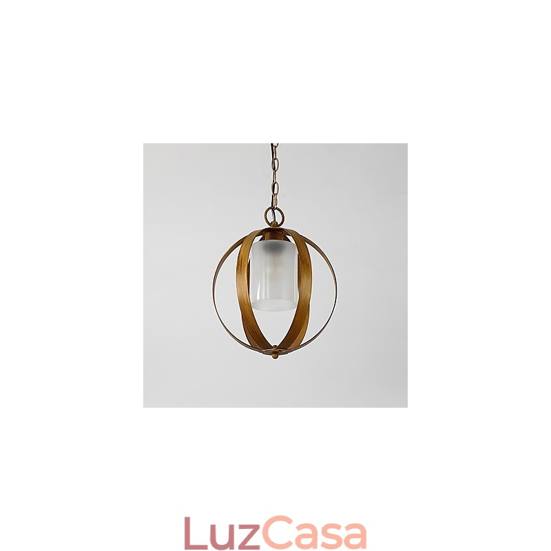 Loft Metal Amercian Estilo Industrial Pintura Cor com Vidro Lustre Europeu Lâmpada Pendente Decorativa Interna