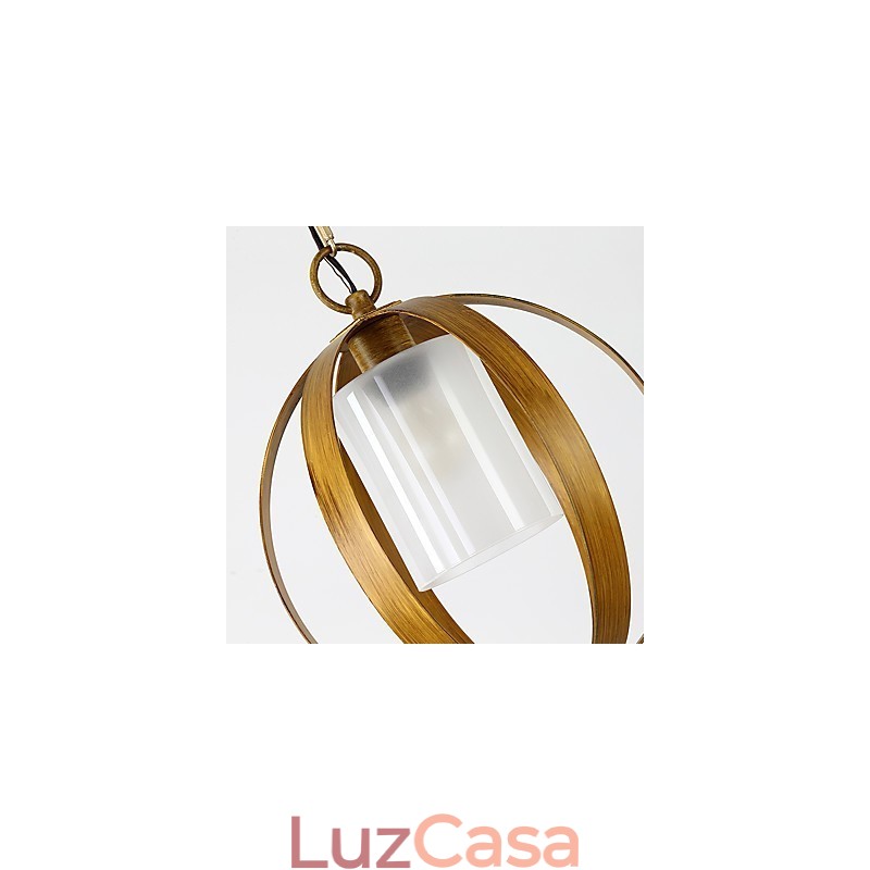 Loft Metal Amercian Estilo Industrial Pintura Cor com Vidro Lustre Europeu Lâmpada Pendente Decorativa Interna