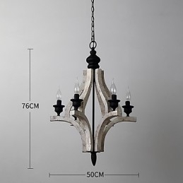 Pintura Vintage Recurso Mini Estilo Madeira Bambu Lustre Lâmpada Decorar Luminária Pendente