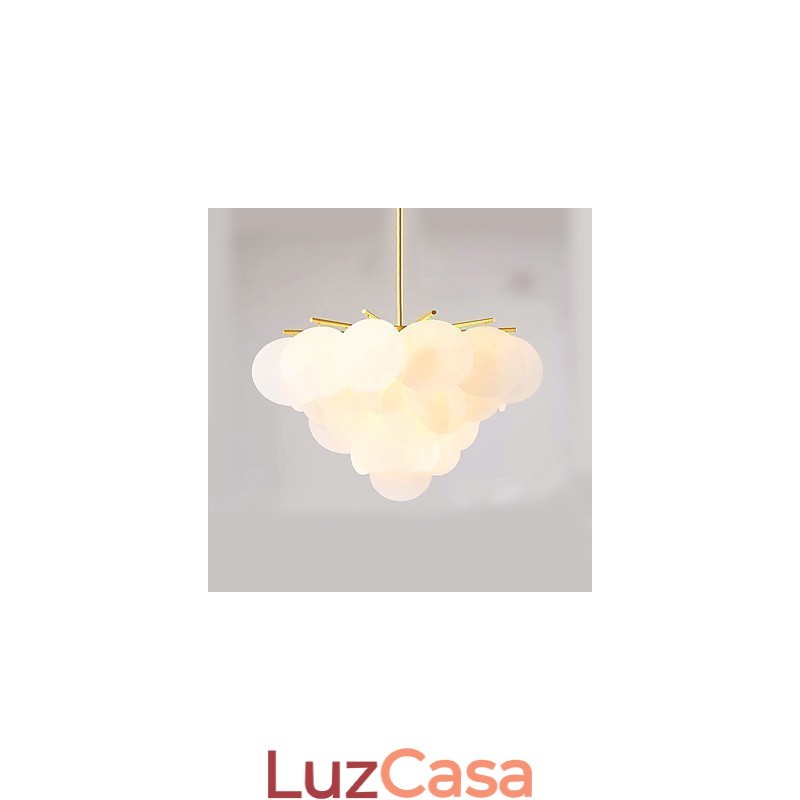 Recurso de pintura clássica tradicional para luminária pendente de madeira e bambu estilo mini