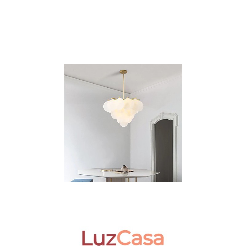 Recurso de pintura clássica tradicional para luminária pendente de madeira e bambu estilo mini