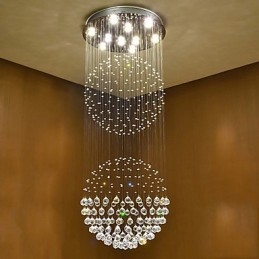 Luminária pendente de teto de cristal, lustre interno, luminárias suspensas para iluminação doméstica
