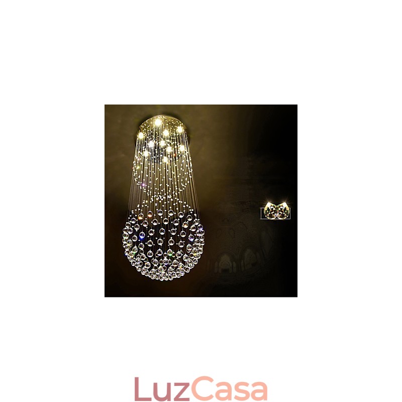 Luminária pendente de teto de cristal, lustre interno, luminárias suspensas para iluminação doméstica