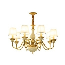 Lustre todo em cobre Lustre decorativo em jade