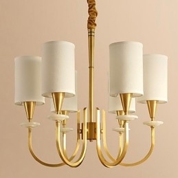 Lustre todo em cobre Lustre decorativo em jade