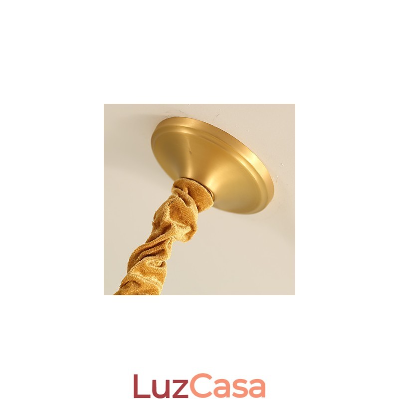 Lustre todo em cobre Lustre decorativo em jade