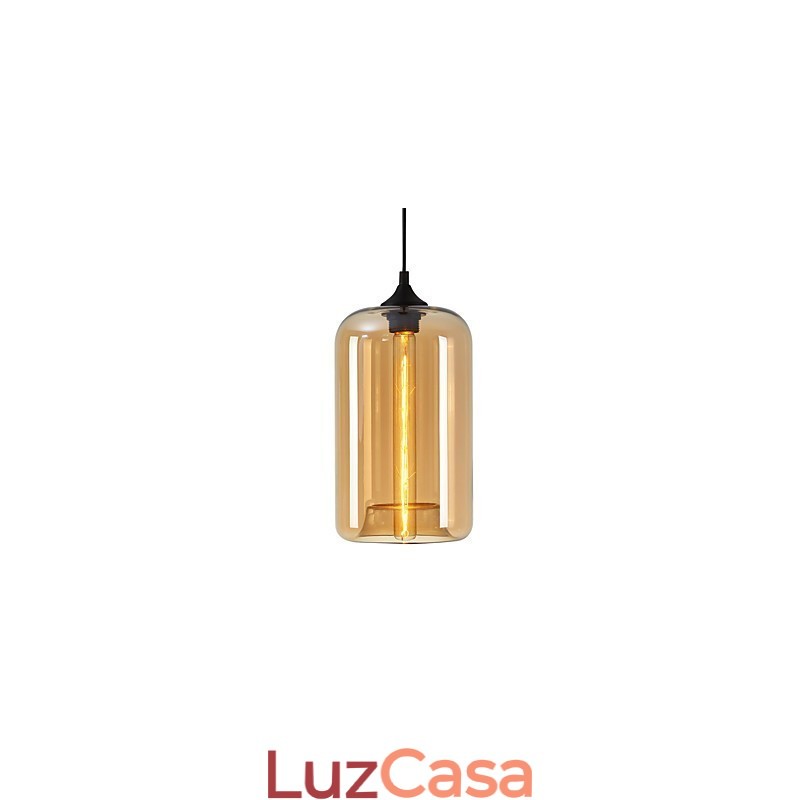 Pendente de design de garrafa 1 luz minimalista pintura de ferro