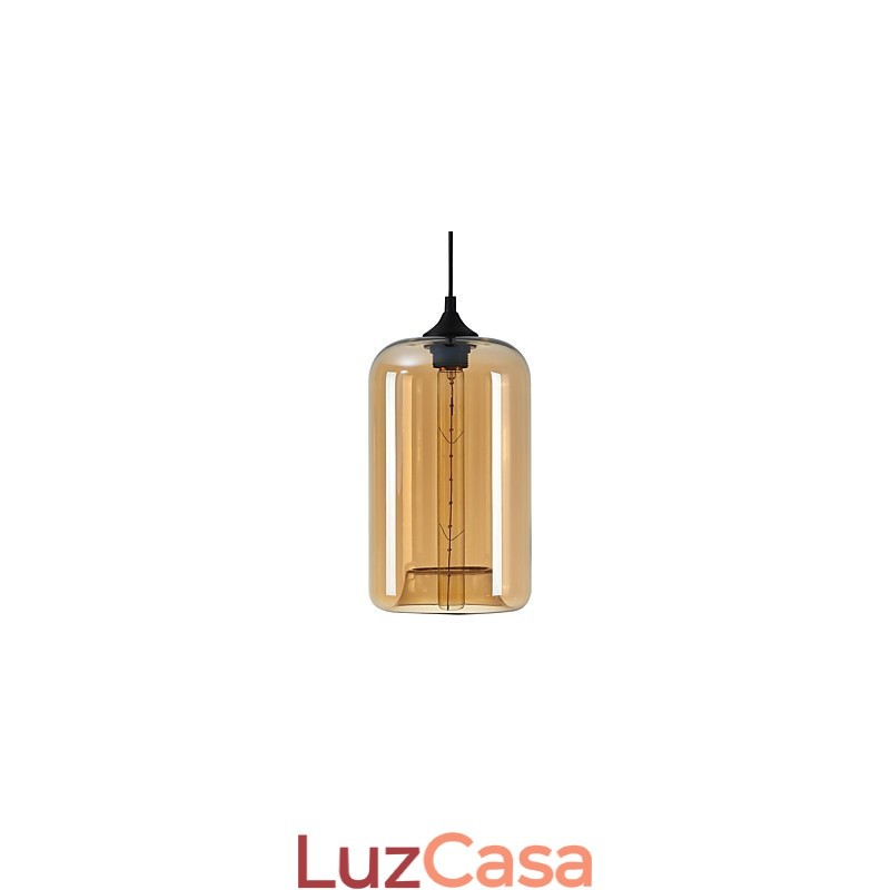 Pendente de design de garrafa 1 luz minimalista pintura de ferro