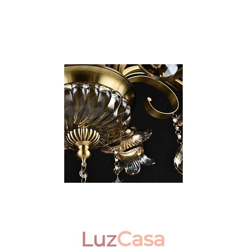 Pintura rústica de chalé para designers, lustre de 2 lâmpadas em metal para lojas internas