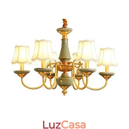 Lustre todo em cobre Lustre decorativo em jade Lustre todo em cobre Lustre decorativo em jade