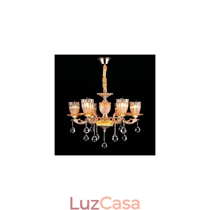 Moderno Contemporâneo Tradicional Clássico Liga de Zinco Recurso para Cristal Mini Estilo Metal Pendente Luz