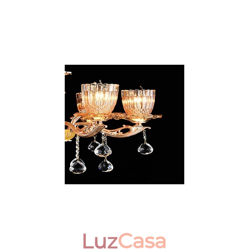 Moderno Contemporâneo Tradicional Clássico Liga de Zinco Recurso para Cristal Mini Estilo Metal Pendente Luz