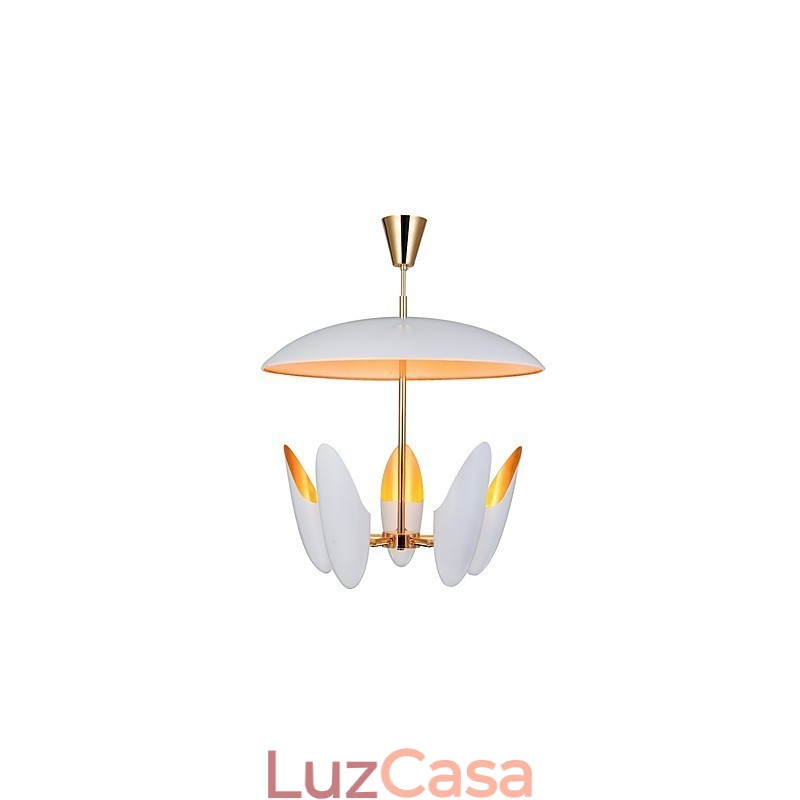 Lustre de 5 luzes Brief Art Moderno Luminária pendente contemporânea
