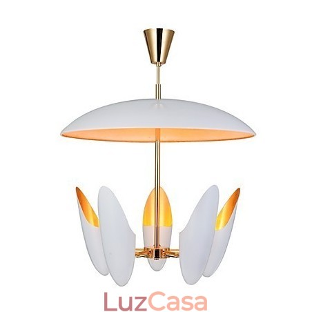 Lustre de 5 luzes Brief Art Moderno Luminária pendente contemporânea