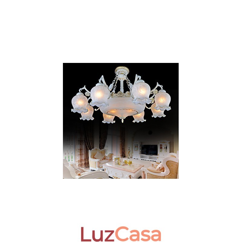 Lustre Branco Europeu Retro Clássico