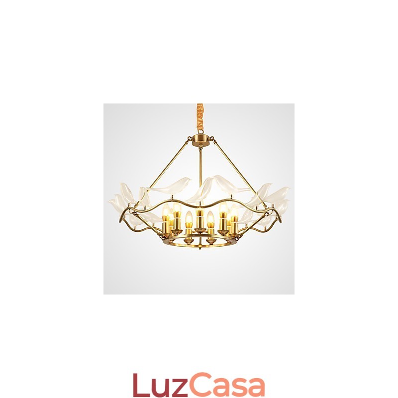 Lustre de metal moderno e contemporâneo em latão para designers