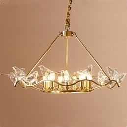 Lustre de metal moderno e contemporâneo em latão para designers