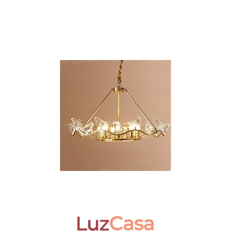 Lustre de metal moderno e contemporâneo em latão para designers