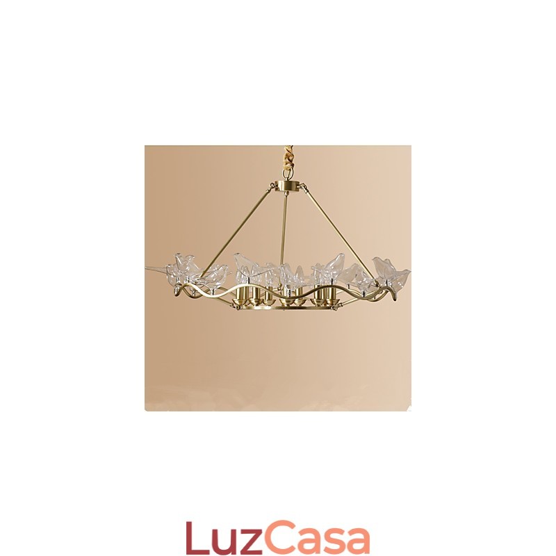 Lustre de metal moderno e contemporâneo em latão para designers