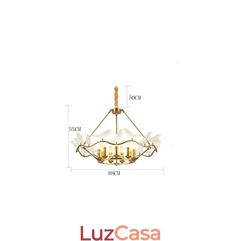 Lustre de metal moderno e contemporâneo em latão para designers