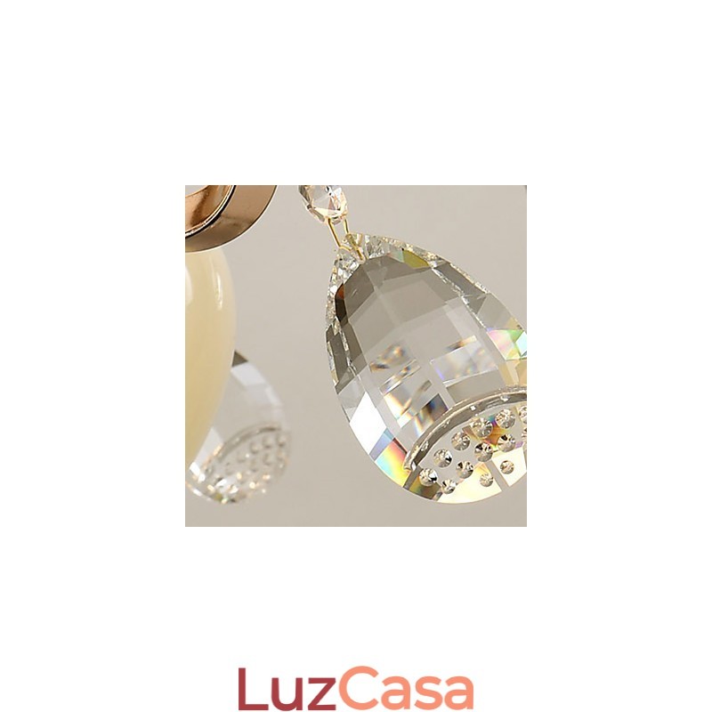 Característica eletrogalvanizada contemporânea moderna para lustre de metal cristal