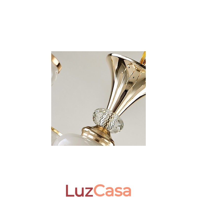 Característica eletrogalvanizada contemporânea moderna para lustre de metal cristal
