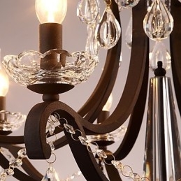 Lustre de cristal com 5 luzes, moderno, contemporâneo, tradicional, clássico, rústico, chalé, vintage, retrô, lanterna, tambor, pintura country