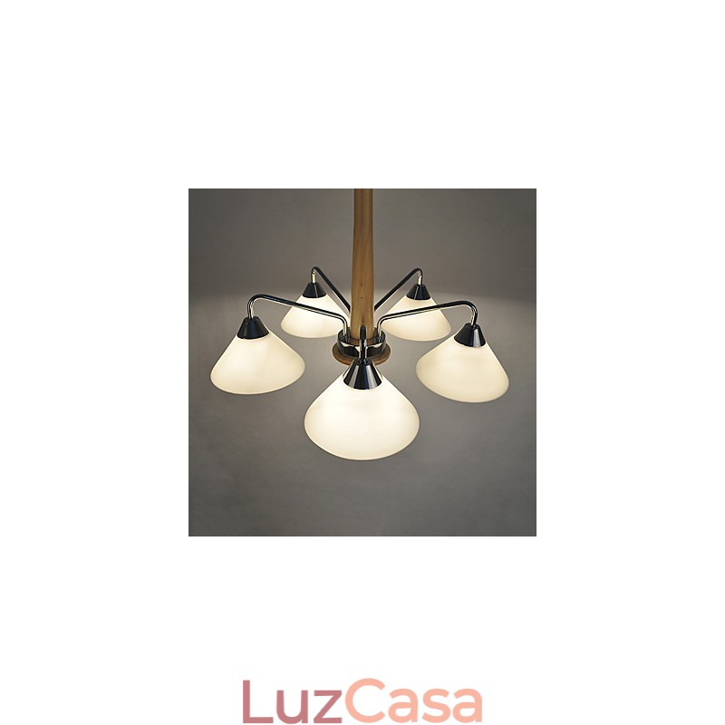 Lustre moderno contemporâneo galvanizado para lustre de bambu e madeira