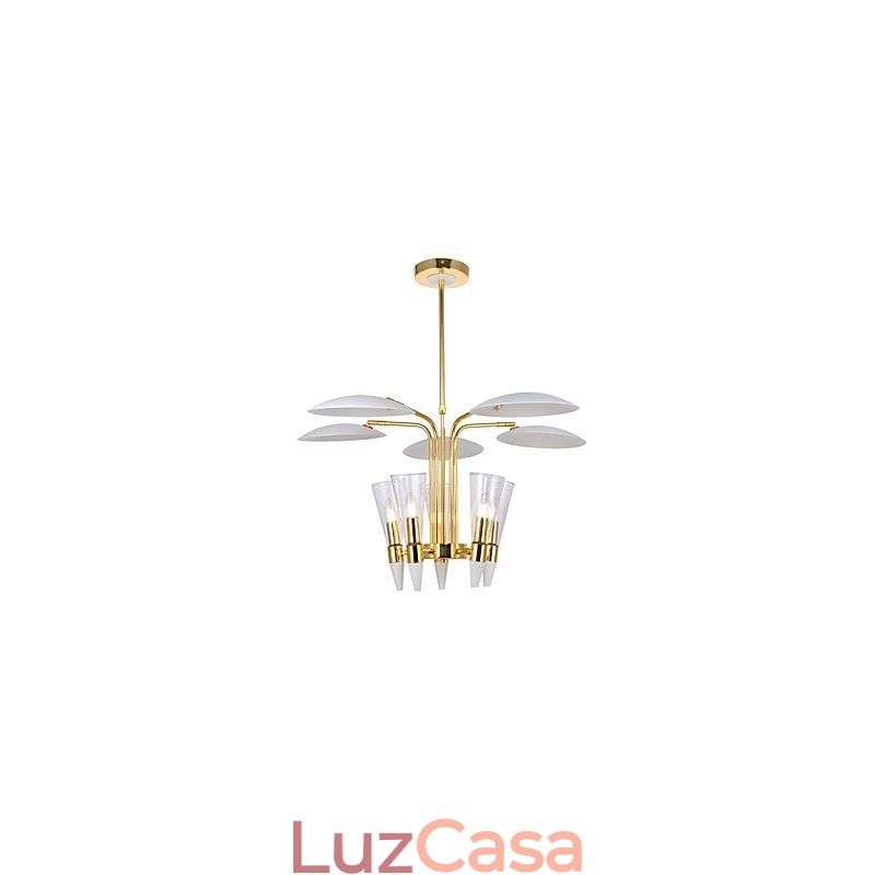 Lustre de arte personalizado com direção ajustável Lustre de lâmpada
