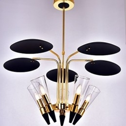 Lustre de arte personalizado com direção ajustável Lustre de lâmpada