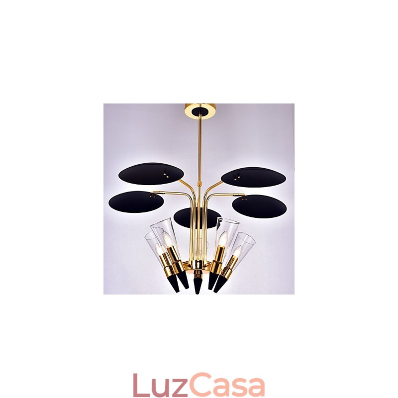 Lustre de arte personalizado com direção ajustável Lustre de lâmpada