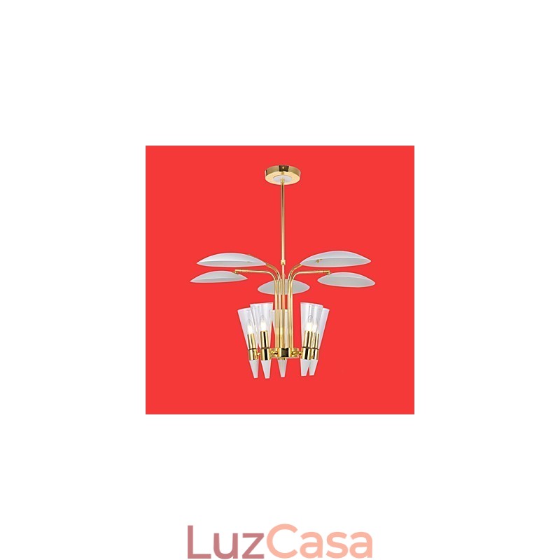 Lustre de arte personalizado com direção ajustável Lustre de lâmpada