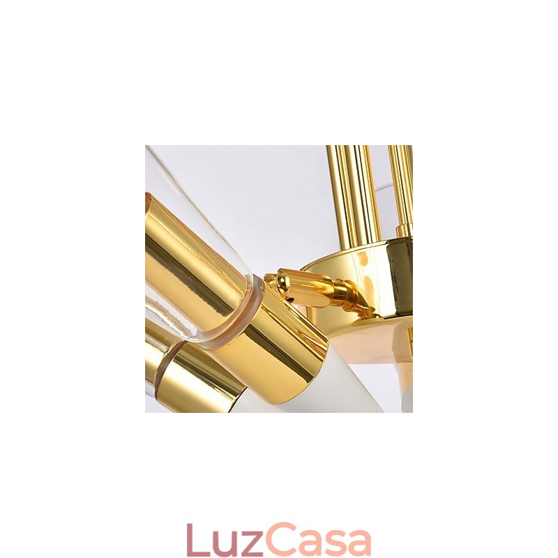 Lustre de arte personalizado com direção ajustável Lustre de lâmpada