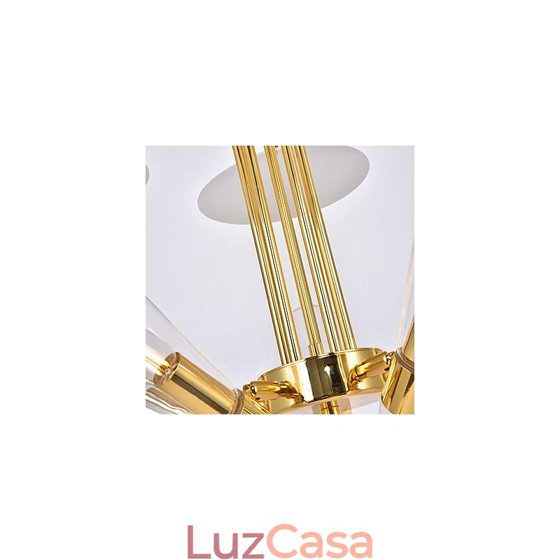Lustre de arte personalizado com direção ajustável Lustre de lâmpada